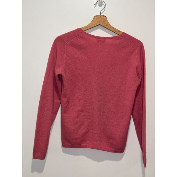 Charter Club Pink 2-Layer 100% Cashmere V-Neck Long Sleeve Sweater Women's Size - Picture 4 of 7